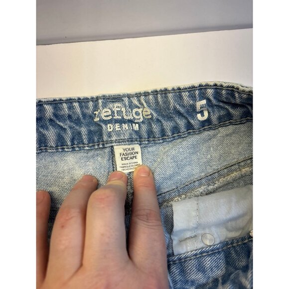 Refuge Cut Off High Rise Denim Jean Shorts (size 5) Y2K 90s/00s - Picture 2 of 6